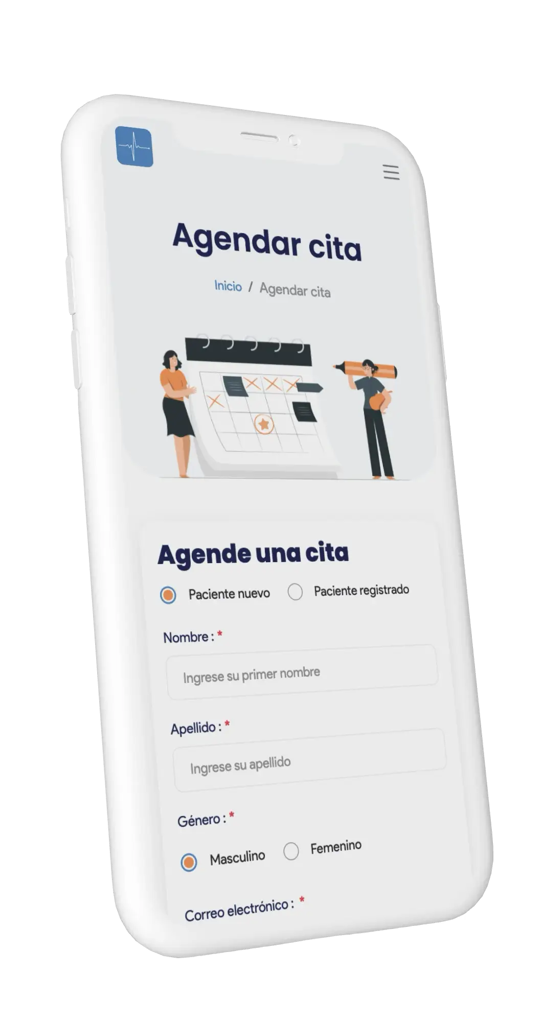 Calendarización de cita con médico desde la plataforma de tumedic